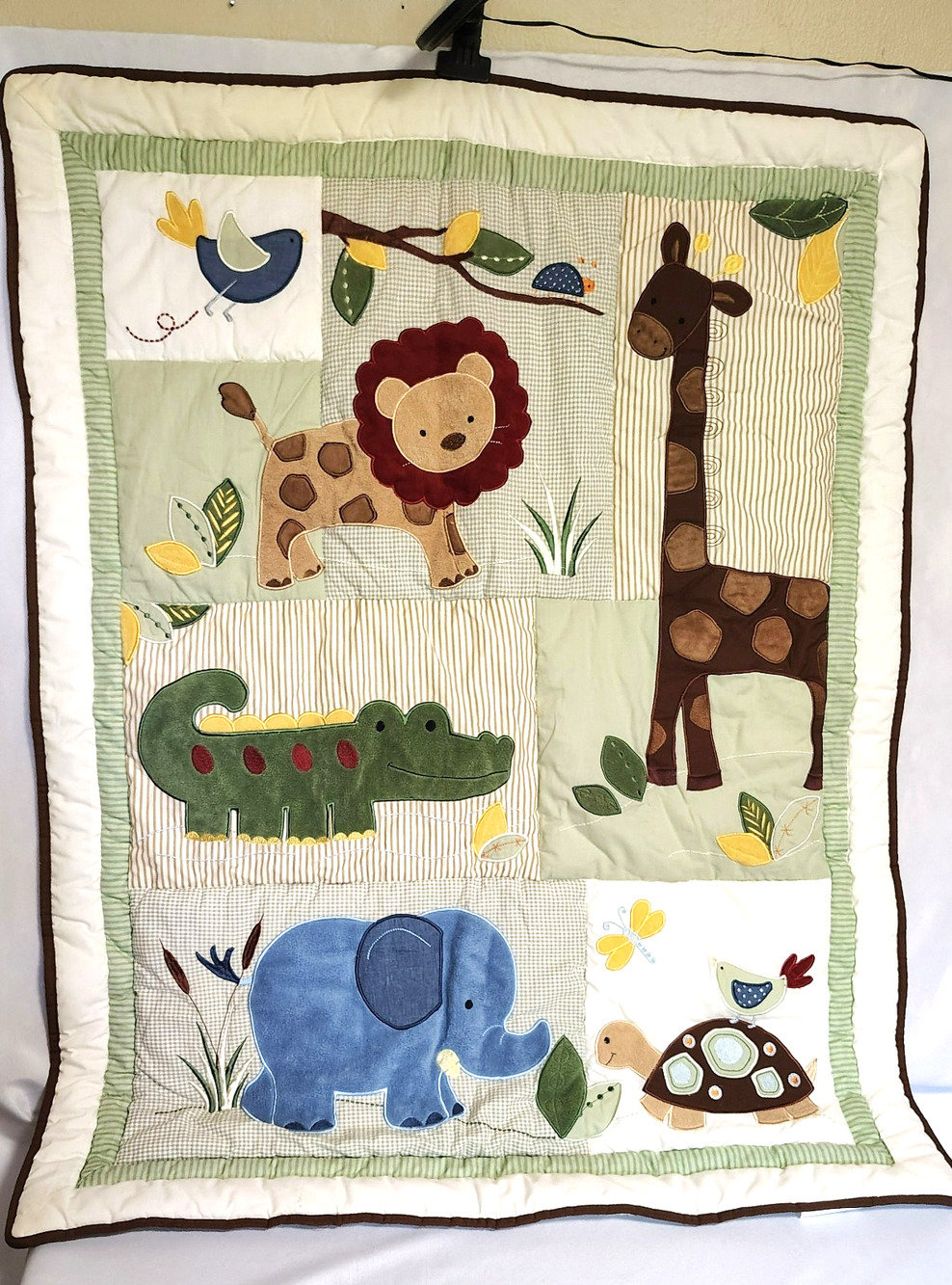 Jungle Safari Animal Patchwork Baby Quilt Circo 44 X 34